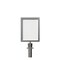 Montour Line Stanchion Post Top Sign Frame 11 x 14 in. V Satin Stainless Steel HDSF-1114-V-SS - alternate 1